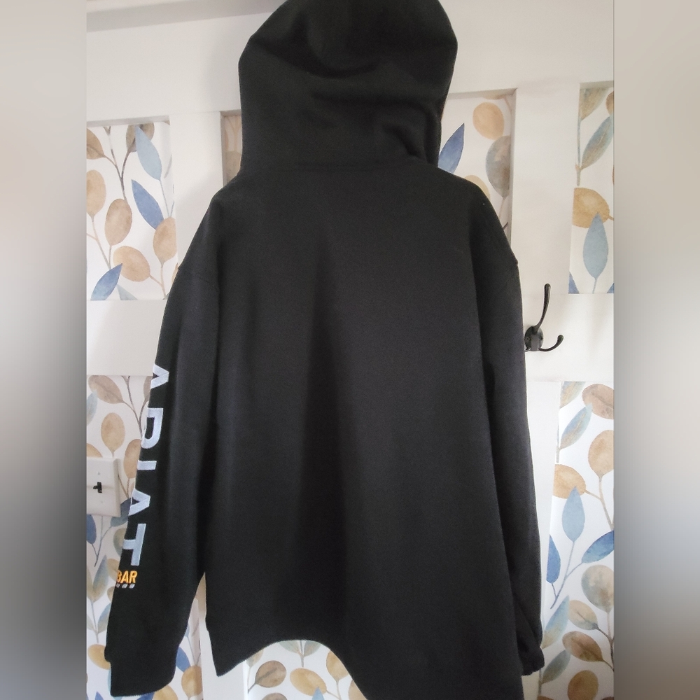 Ariat Men's Black Zip-Up Hoodie Jacket - Picture 4 of 5